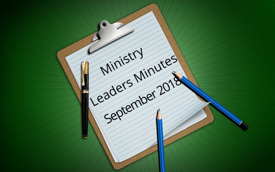 Minutes for September 2018